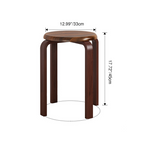 Contemporary Simplicity Density Board Solid Wood Dining Chair Backless Armless For Dining Room DFM-F