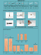 Contemporary Creative Rectangular Eco-Friendly Board 6/8/10/12 Tier Bookshelves For Home Office DFM-F