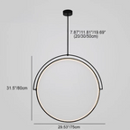 Modern Art Deco Round Reversible Acrylic Iron LED Pendant Light For Dining Room