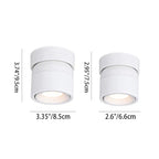 Modern Simplicity Rotatable Aluminum Round Downlight LED Semi-flush Mount Ceiling Light for Living Room BulbSquare