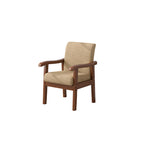 Modern Minimalist Square Rectangular Rubberwood Cotton-linen Desk Chair Backrest Armrest For Home Office DFM-F
