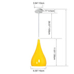 Contemporary Nordic Iron Wood Aluminum Gourd Water Drop 1-light Pendant Light for Dining Room Lumendat