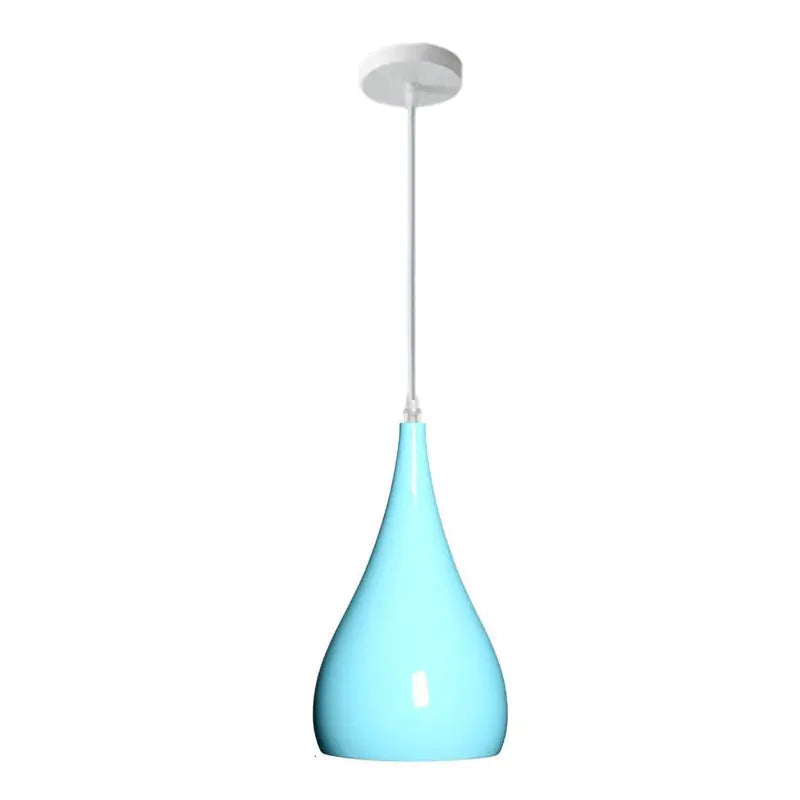 Contemporary Nordic Iron Wood Aluminum Gourd Water Drop 1-light Pendant Light for Dining Room Lumendat