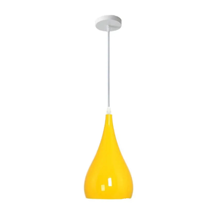 Contemporary Nordic Iron Wood Aluminum Gourd Water Drop 1-light Pendant Light for Dining Room Lumendat
