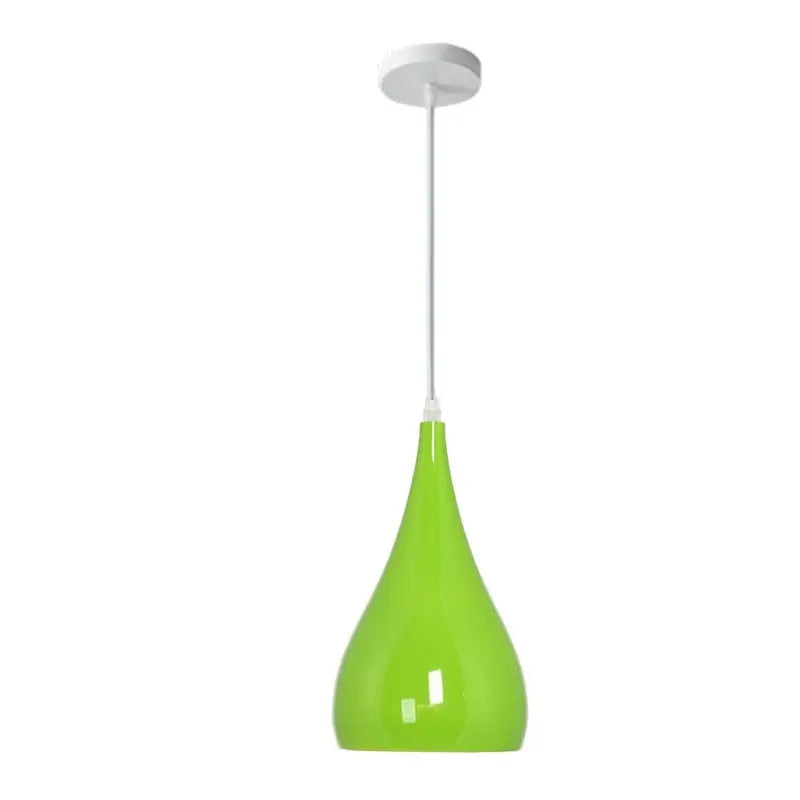 Contemporary Nordic Iron Wood Aluminum Gourd Water Drop 1-light Pendant Light for Dining Room Lumendat