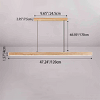 Traditional Vintage Travertine Straight Line Iron LED Island Light Pendant Light for Living Room BulbSquare