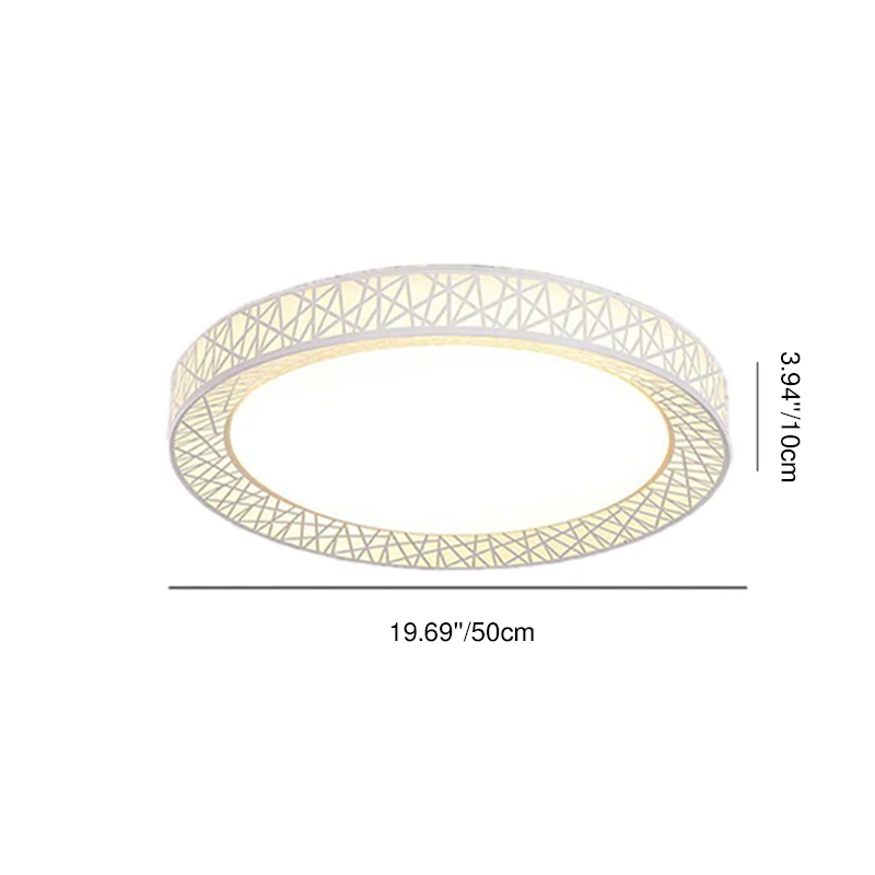 Modern Creative Round Bird's Nest Iron LED Flush Mount Ceiling Light