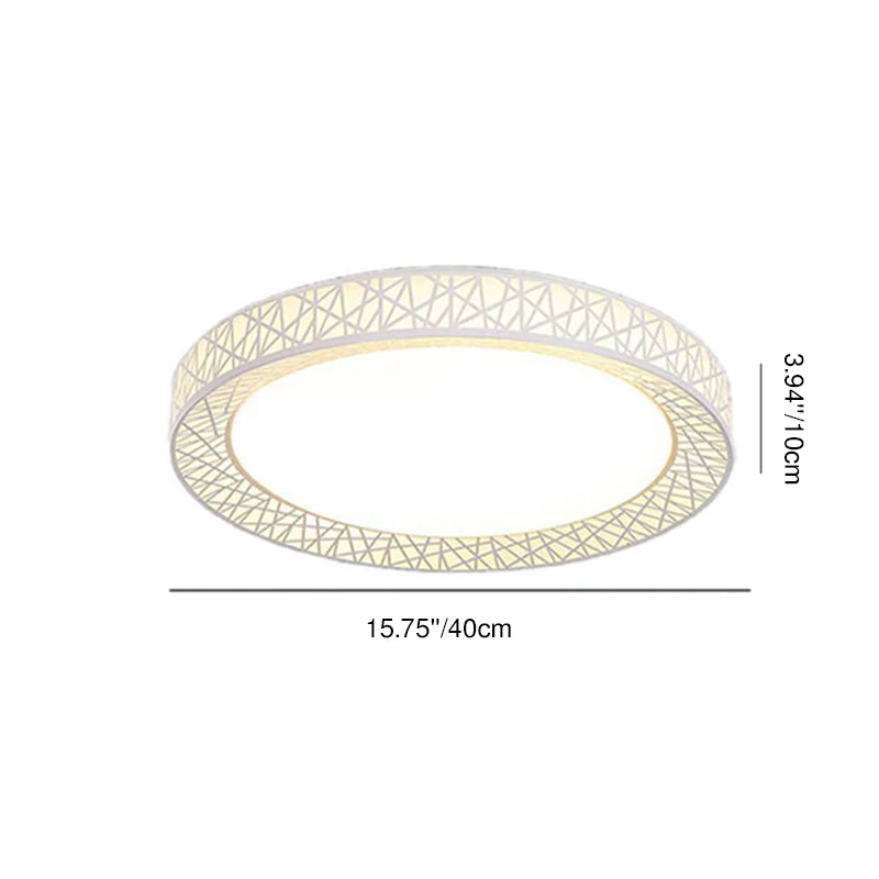 Modern Creative Round Bird's Nest Iron LED Flush Mount Ceiling Light