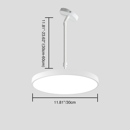 Contemporary Scandinavian Macaron Universal Adjustable Round Cylinder Iron Acrylic LED Pendant Light for Bedroom