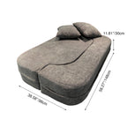 Modern Minimalist Foldable Sherpa Sofa - Compression Convertible Frame-Free Sofa Bed With High Resilience Foam For Small Spaces Lumendat
