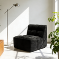 Modern Minimalist Chenille Compression Sofa - Frame-Free High Resilience Foam Portable Couch In Single & Loveseat Options For Living Room Lumendat