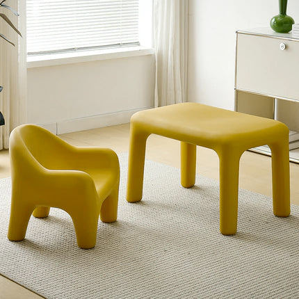 Lumendat Modern Minimalist Rectangular PE Kids Desk & Chair Set For Bedroom & Living Room Lumendat