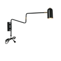 Contemporary Nordic Iron Cylinder Long Pole Swing Arm Wall Sconce Lamp for Bedroom