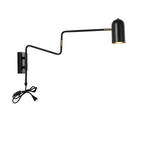 Contemporary Nordic Iron Cylinder Long Pole Swing Arm Wall Sconce Lamp for Bedroom