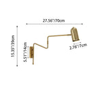 Contemporary Nordic Iron Cylinder Long Pole Swing Arm Wall Sconce Lamp for Bedroom