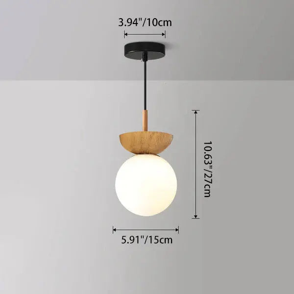 Modern Minimalist Glass Iron Orb 1-light Semi-flush Mount Light/pendant Light for Living Room Lumendat