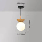 Modern Minimalist Glass Iron Orb 1-light Semi-flush Mount Light/pendant Light for Living Room Lumendat