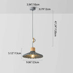 Modern Macaron Cement Scalloped Shade 1-light Pendant Light for Living Room Lumendat