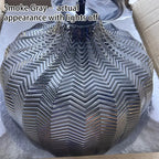 Nordic Textured Wavy Glass 1-light Barrel Pendant Light Lumendat