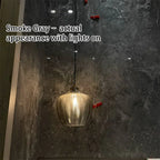 Nordic Textured Wavy Glass 1-light Barrel Pendant Light Lumendat