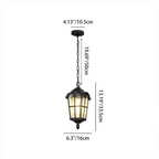 Traditional European Die-cast Aluminum Outdoor Waterproof 1-light Pendant Light for Outdoor BulbSquare