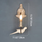 Vintage Rustic Wooden Bird Sconce 1/2 Light Wall Sconce Lamp Lumendat
