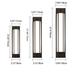 Modern Luxury Waterproof Rectangular Stainless Steel Faux Dolomite LED Outdoor Wall Sconce Lamp For Garden