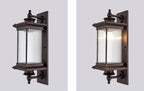 Retro Rectangular 1-Light Outdoor Waterproof Wall Sconce Lamp