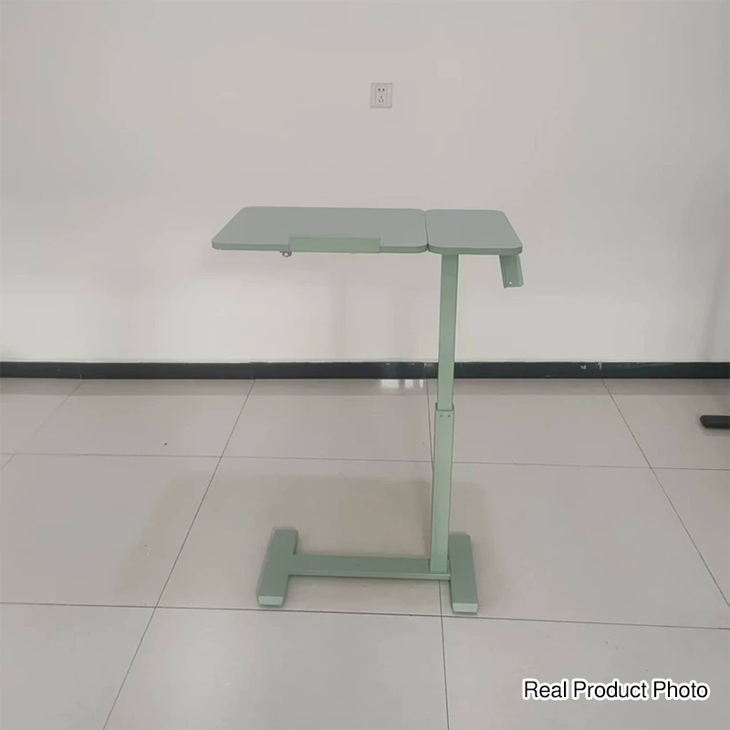 Modern Minimalist Rectangular Medium Density Fiberboard Iron Height-Adjustable Mobile Desk 1-Tier For Home Office