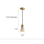 Marble 1-Light Bell Pendant Light