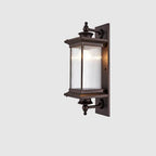 Retro Rectangular 1-Light Outdoor Waterproof Wall Sconce Lamp