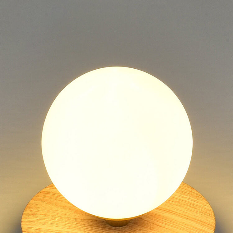 Japanese Minimalist Glass Iron Woodgrain 1-light Semi-flush Mount Ceiling Light