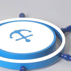 Lumendat Modern Children's Pirate Ship Rudder Iron Acrylic LED Flush Mount Ceiling Light Lumendat