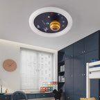 Lumendat Contemporary Nordic Hardware Round Planet Cartoon LED Flush Mount Ceiling Light For Bedroom Lumendat