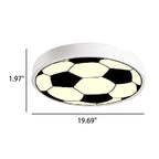 Cartoon Creative Round Football LED Kids Flush Mount Ceiling Light Lumendat
