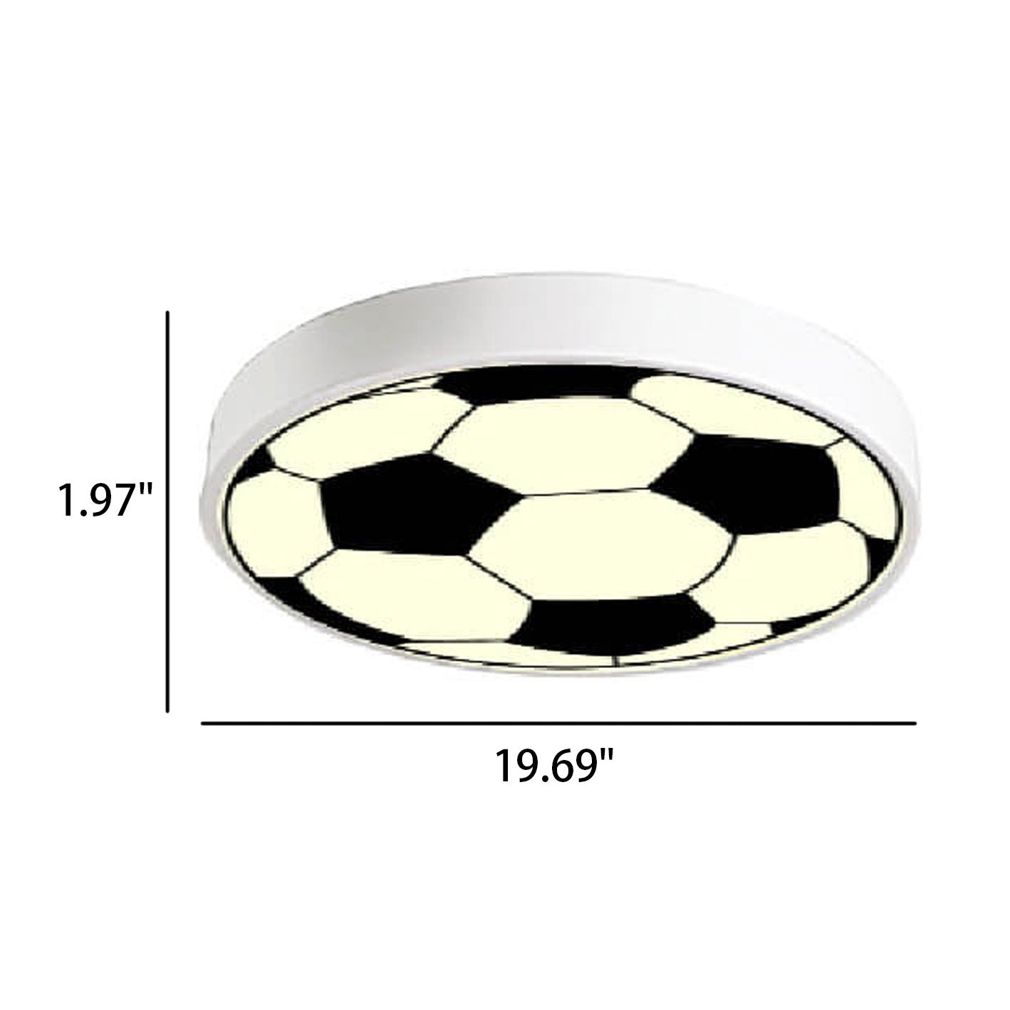 Cartoon Creative Round Football LED Kids Flush Mount Ceiling Light Lumendat