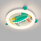 Lumendat Contemporary Creative Kids Round Dinosaur Iron Acrylic Plastic LED Ceiling Light For Bedroom Lumendat