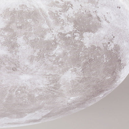 Nordic Minimalist Moon Round Pvc LED Flush Mount Ceiling Light
