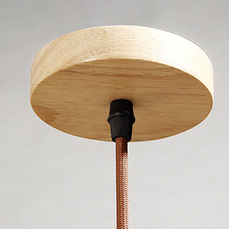 Contemporary Scandinavian Cylinder Cone Cement Solid Wood 1-light Pendant Light for Living Room