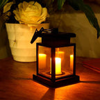 Solar Retro Candle Lantern LED Outdoor Hanging Light Lumendat