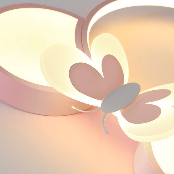 Lumendat Modern Creative Minimalist Wrought Iron Cartoon Mouse LED Flush Mount Ceiling Light Lumendat
