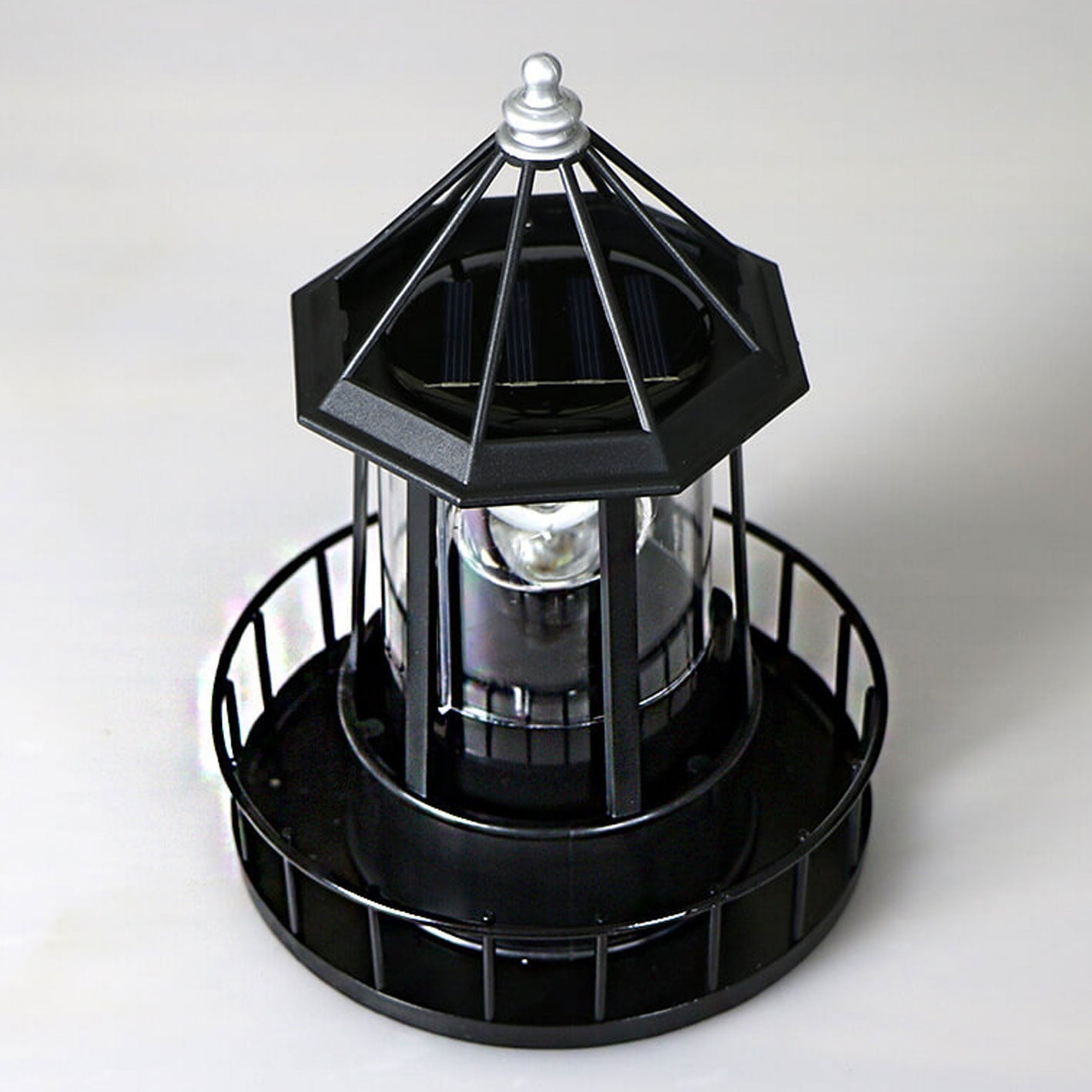 Creative Solar Rotating Tower Resin Hardware LED Garden Decoration Landscape Light Lumendat