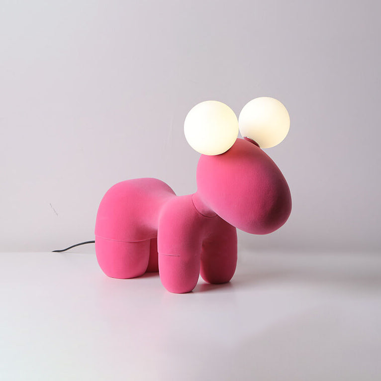 Lumendat Cartoon Creative Pony Plush Resin 2-Light Table Lamp Lumendat