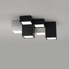 Modern Minimalist Cube Iron Acrylic LED Flush Mount Ceiling Light for Living Room