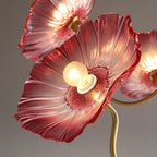 Modern Art Deco Gold Finish Frame Lotus Leaf Glass Shade 3/6-light Chandelier for Living Room Lumendat