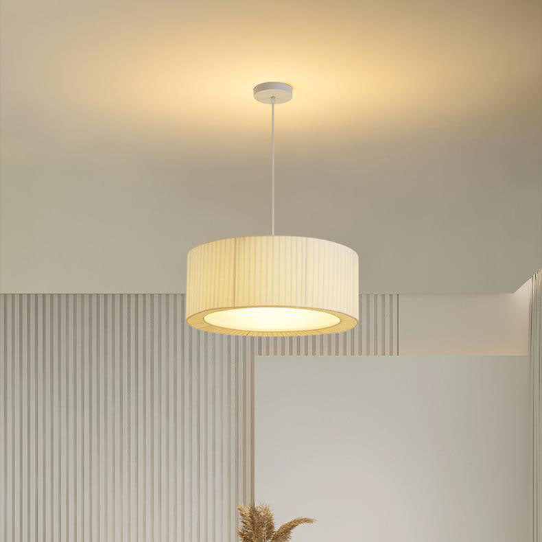 Contemporary Scandinavian Round Iron Acrylic Fabric 4/5 Light Pendant Light for Living Room BulbSquare