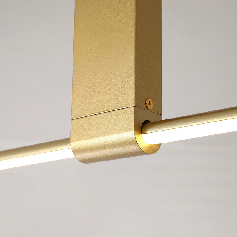 Modern Minimalist Aluminum Acrylic Strip Rectangle LED Semi-flush Mount Ceiling Light for Hallway