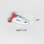 Lumendat Cartoon Creative Aircraft Iron Acrylic Kids LED Flush Mount Ceiling Light Lumendat