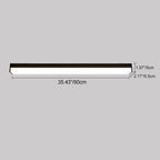 Modern Minimalist Long Rectangle Aluminum PC LED Flush Mount Ceiling Light For Outdoor Patio Lumendat
