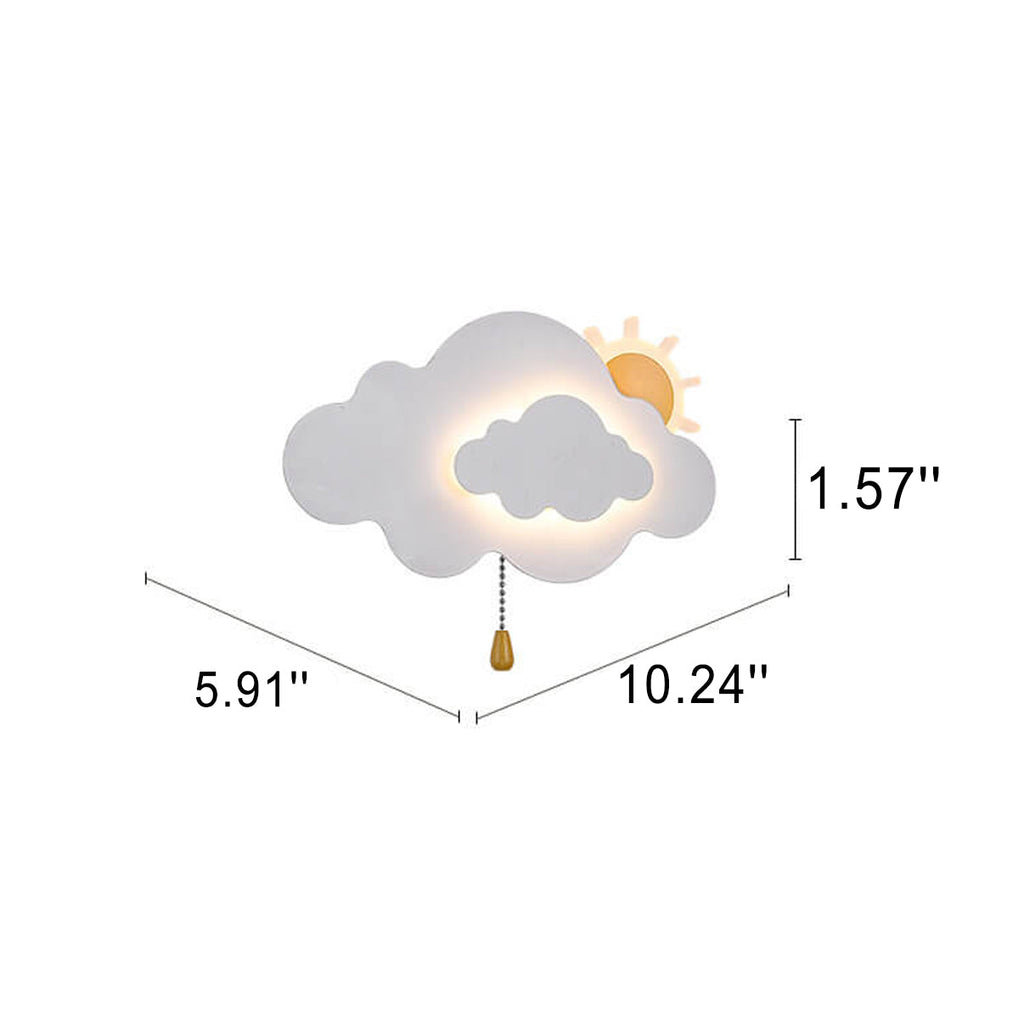 Lumendat Cartoon Creative Clouds Acrylic LED Wall Sconce Lamp Lumendat